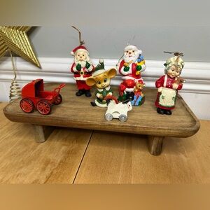 Vintage Christmas Ornament Assortment and Star Tree Topper Bundle